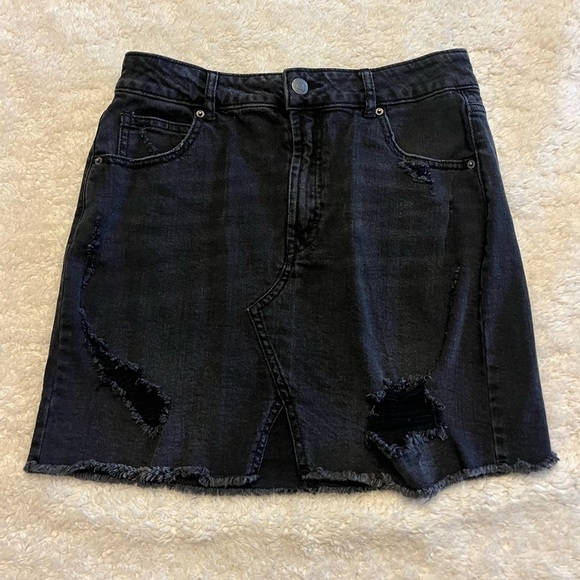 Wild Fable Distressed Mini Jean Skirt - Picture 1 of 6